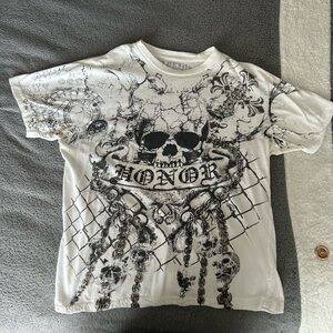 The Limited White Skull Graphic Kids Tee